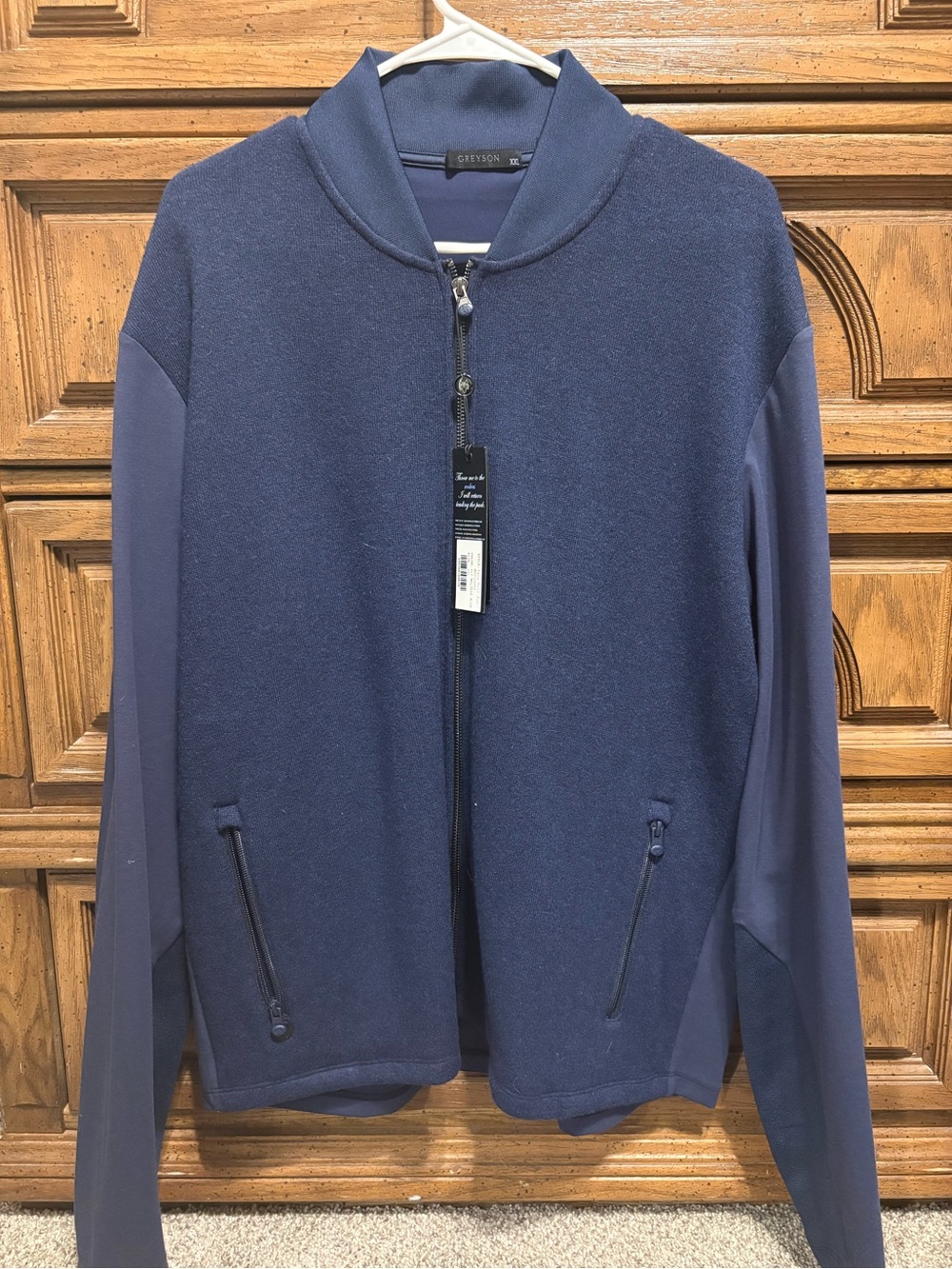 Greyson Men's Navy Full-Zip Sweater Jacket